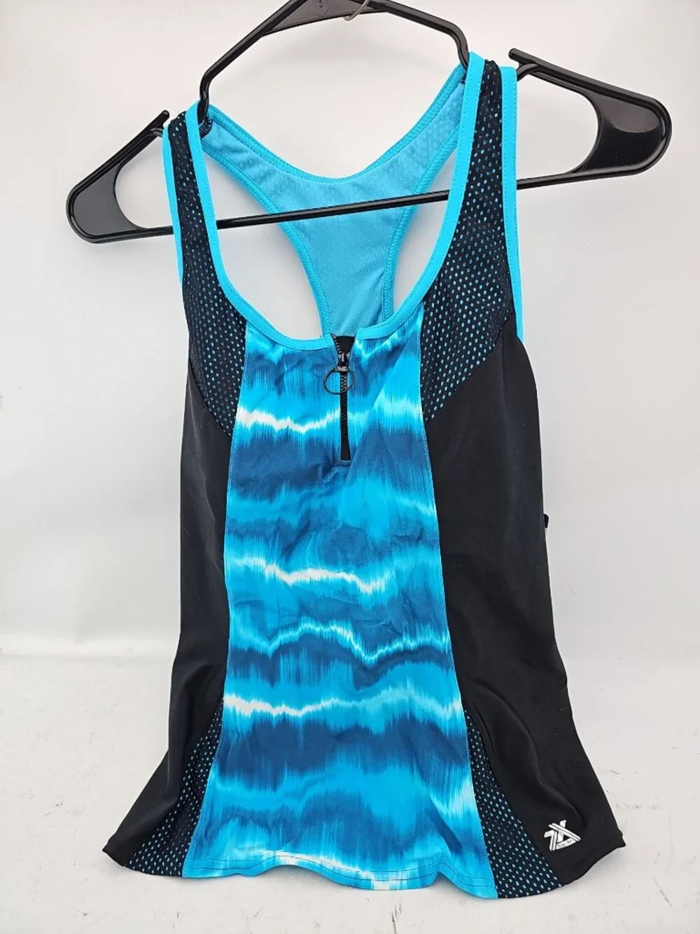 Zeroxposur Women's Blue Tie Dye Tankini Top - Picture 1 of 5